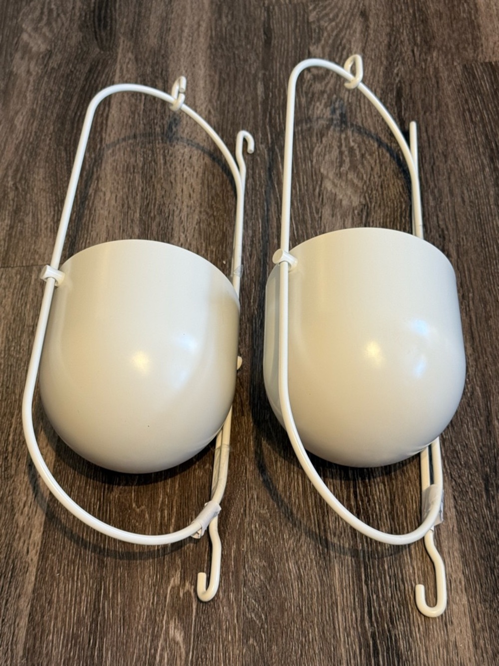 New unused IKEA White Hanging Metal hooking Planters